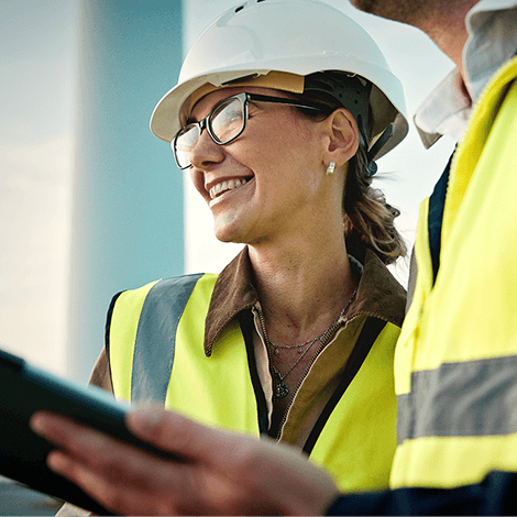 Female engineer, smiling