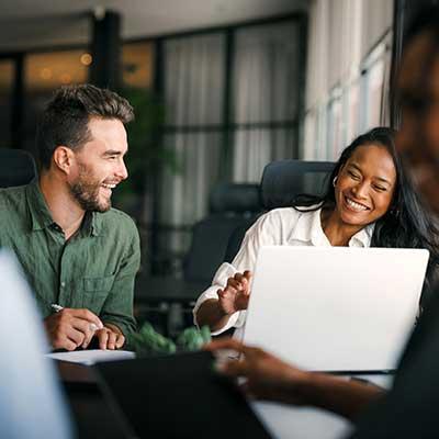 Team using new ERP system